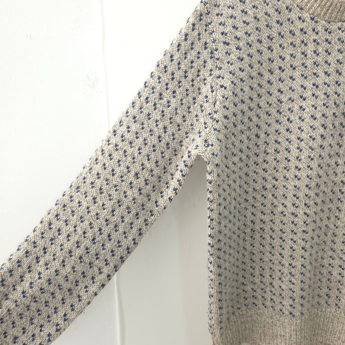 USA제 ALPS 알프스 버드아이 울 니트 스웨터 남녀공용 상품이미지5