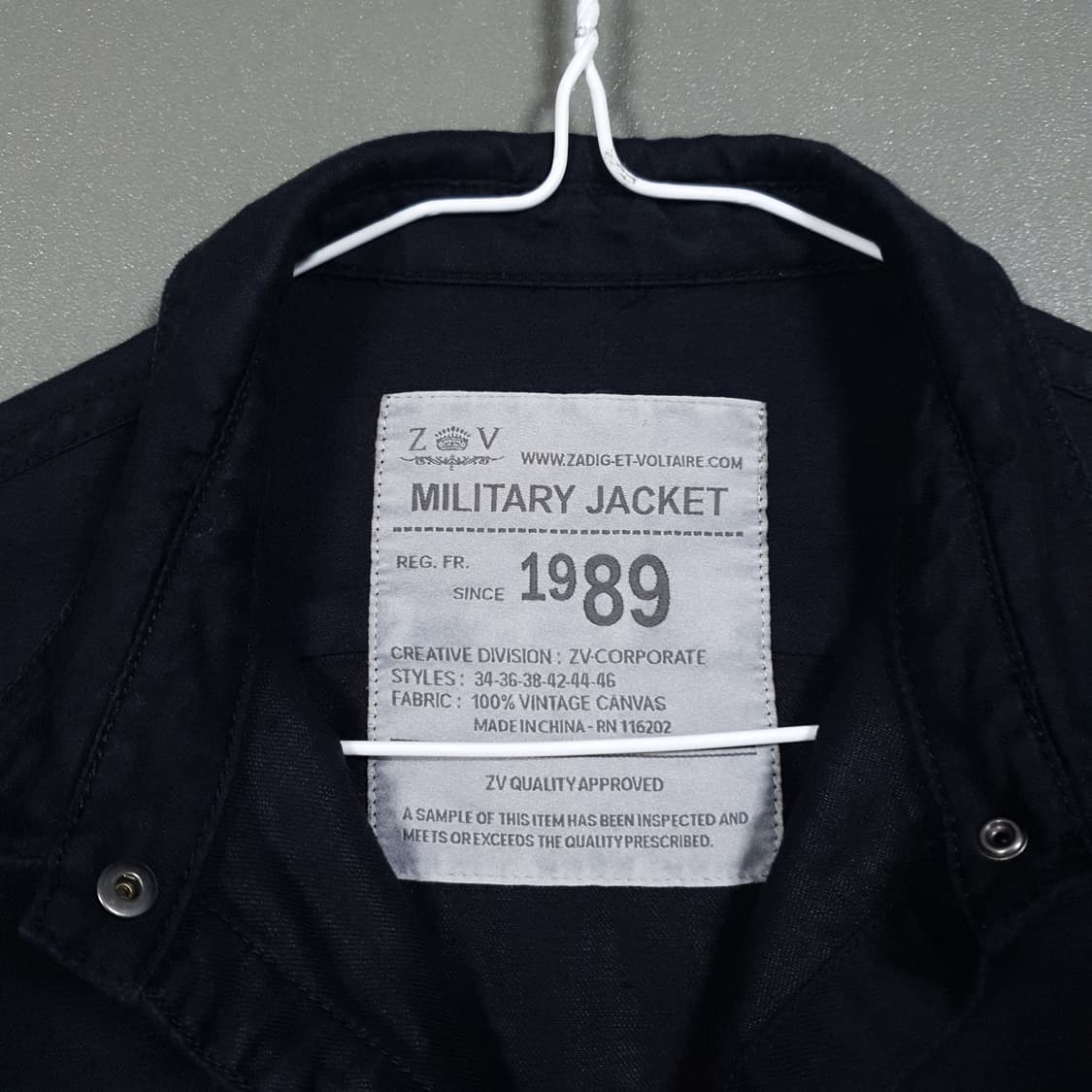 실측 여성 55) 쟈딕앤볼테르 린넨 블렌디드 밀리터리 자켓 자수 셔츠 상품이미지7