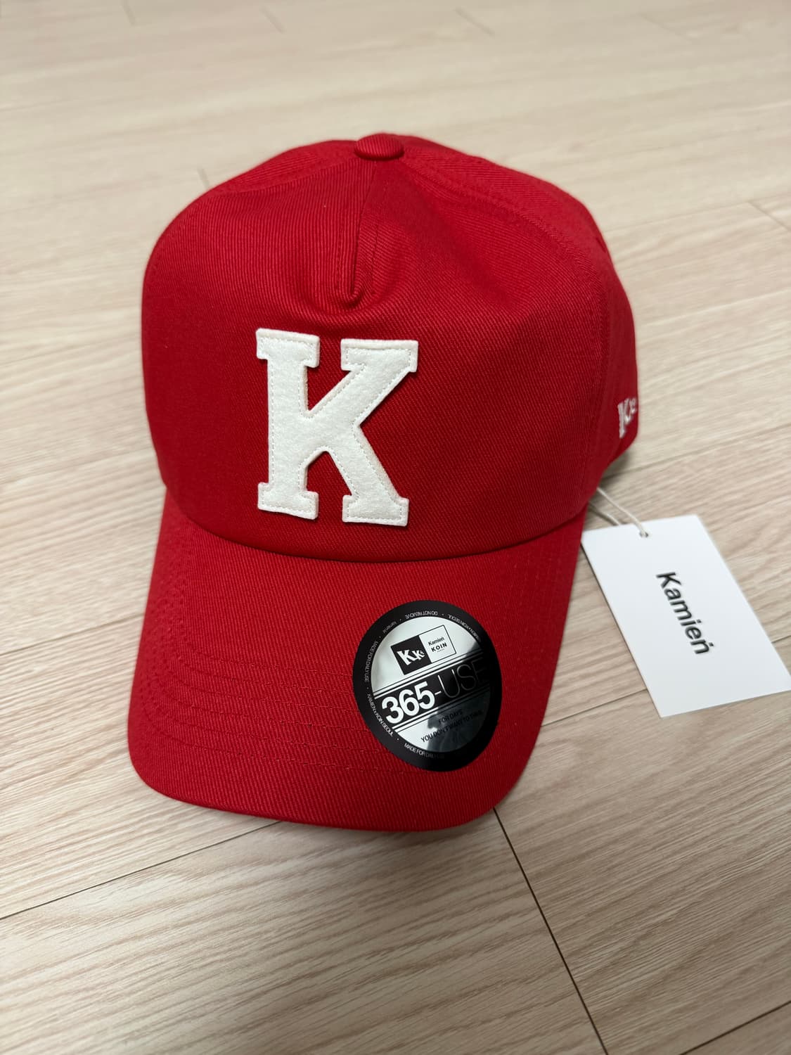 카미엔x코인서울 볼캡 레드 새상품 상품이미지1