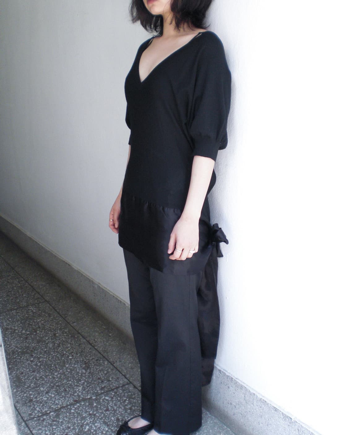 Sacai ad2007 wrap detail knit top 상품이미지4