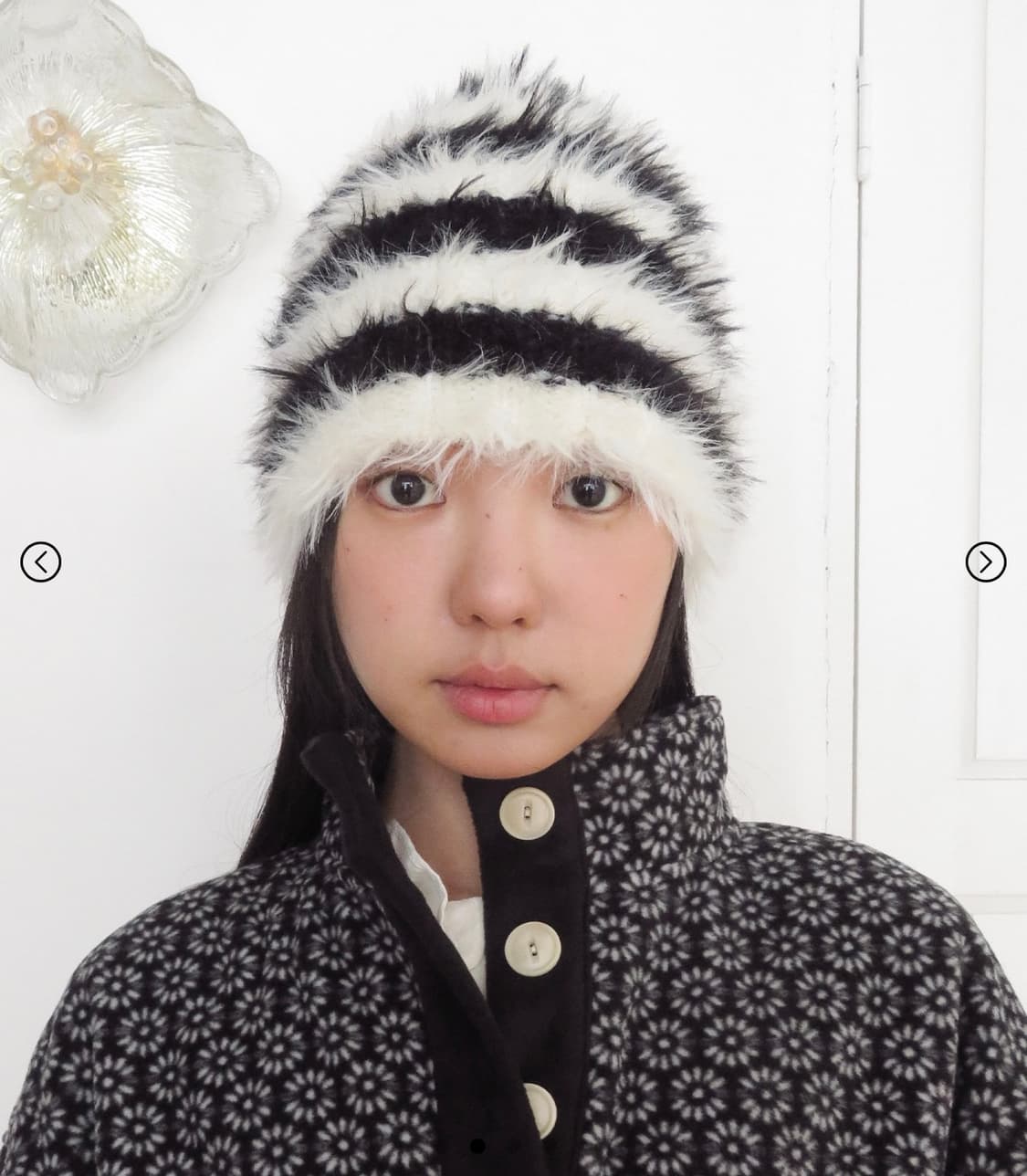 새상품) 펀프롬펀 헤어리 니트 비니 상품이미지1