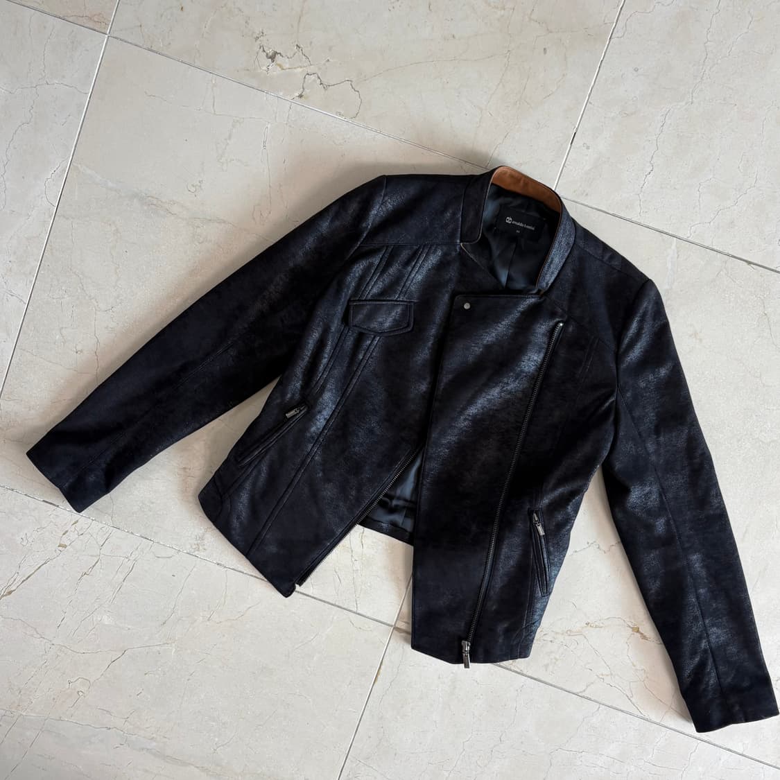 Arnaldo Bassini Suede Biker Jacket 상품이미지2