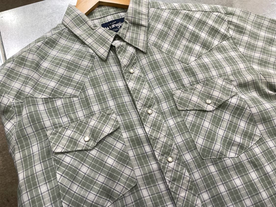 (L) Wrangler 랭글러 체크 웨스턴 반팔 셔츠 상품이미지8