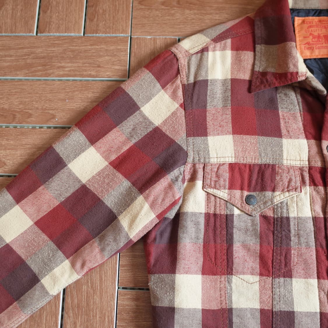 Levi’s plaid quilted check shirts jacket 상품이미지4
