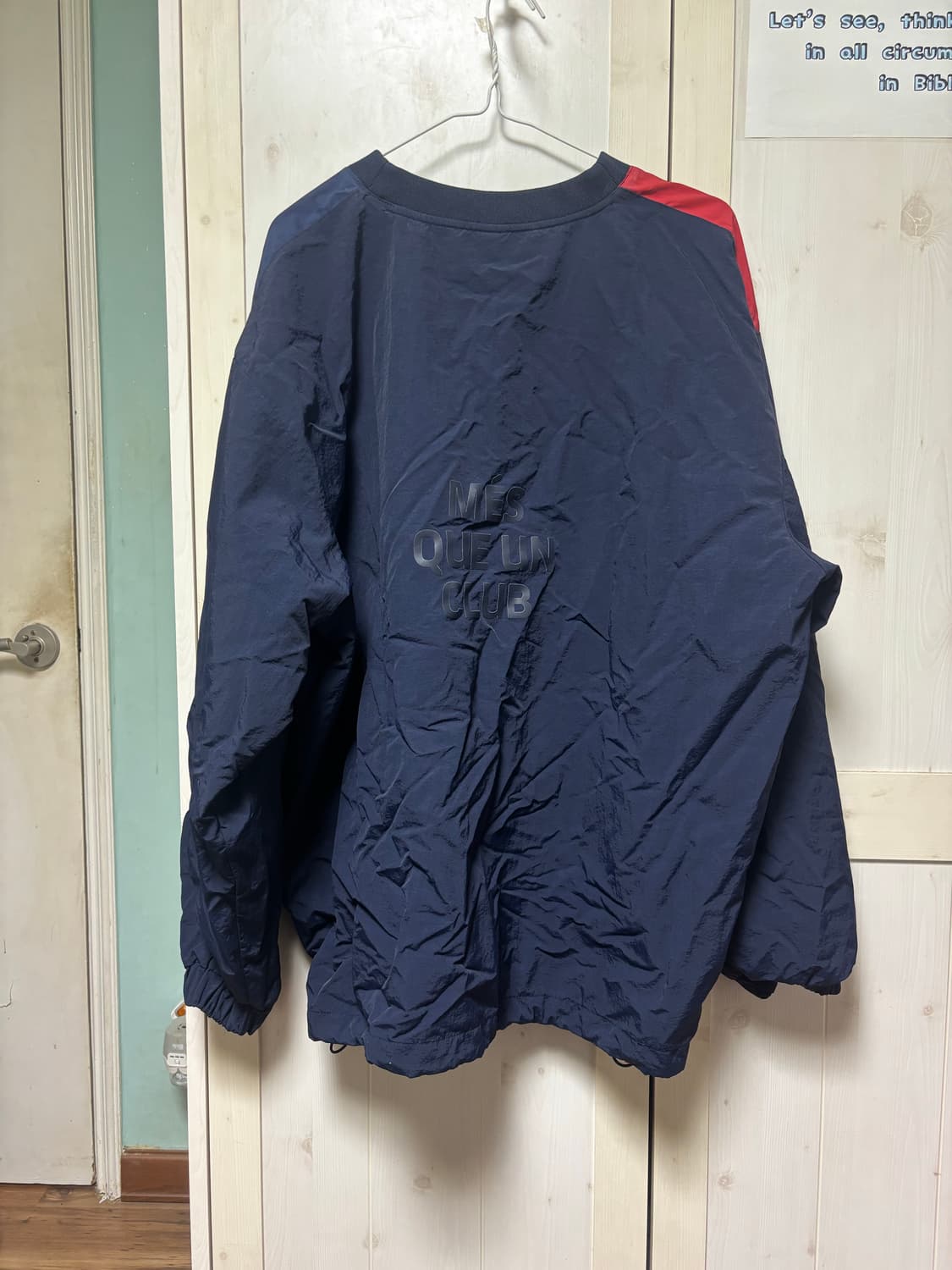 FC 바르셀로나 클래식 라인 우븐 맨투맨 네이비 레드 상품이미지2