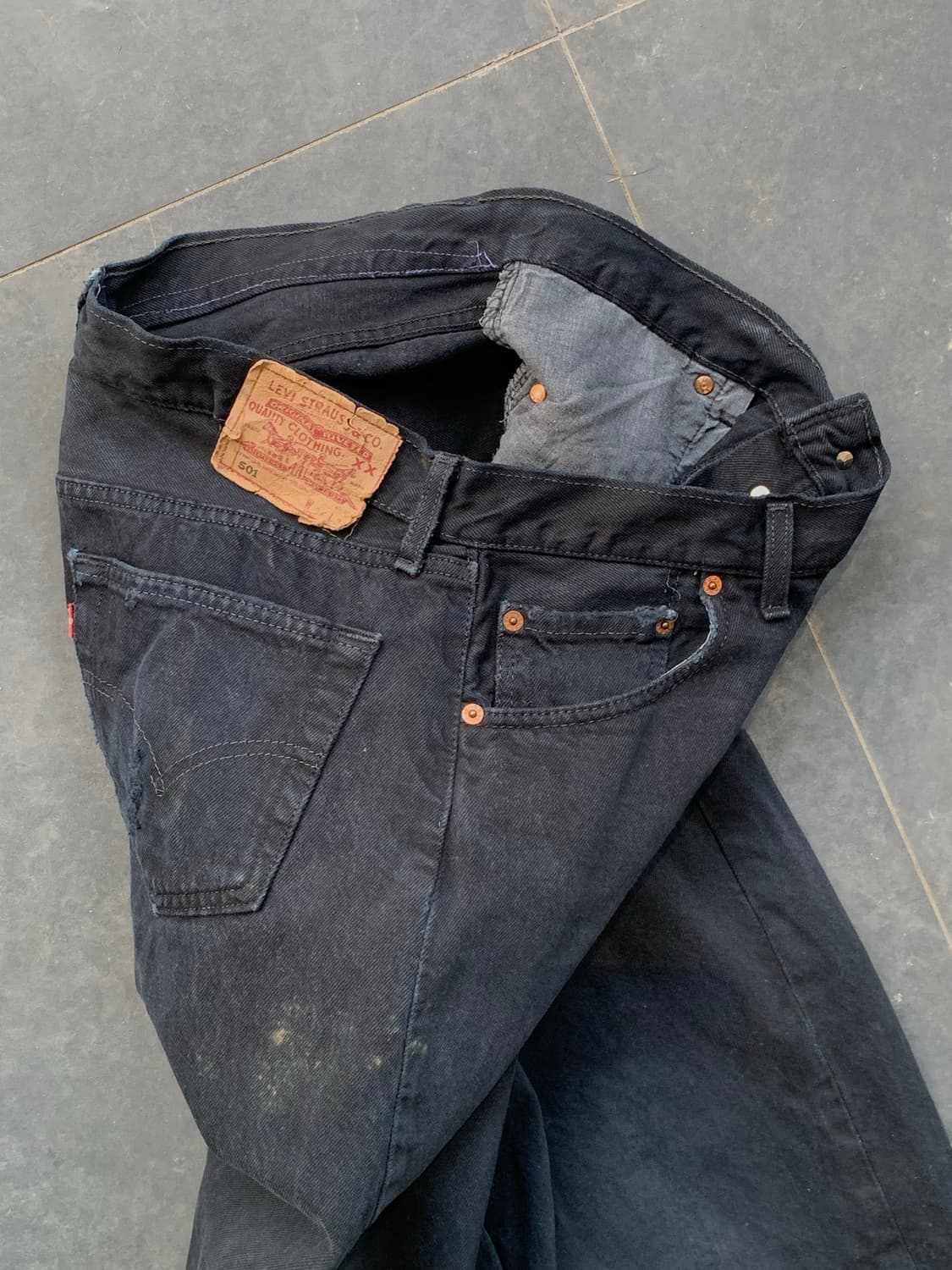 90s 리바이스 501 블랙 데님팬츠 36X34 상품이미지4
