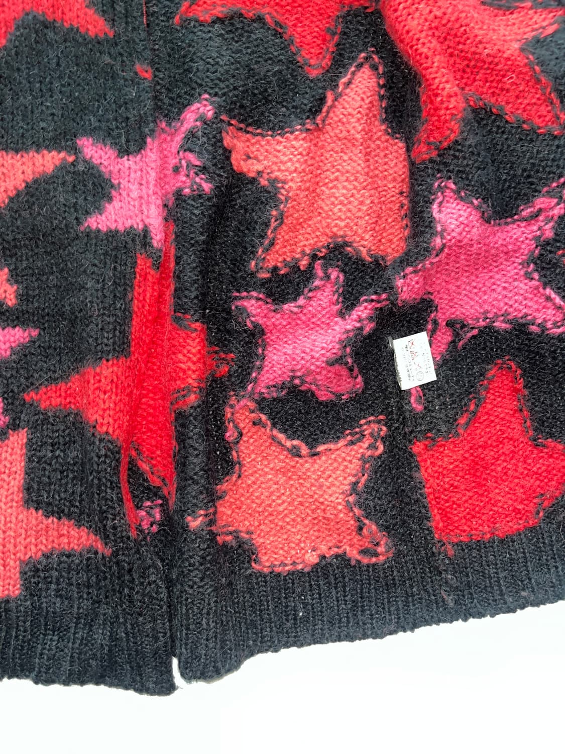 히스테릭 글래머 아카이브 별 스타 패턴 기타 참 니트 후드집업 자켓 상품이미지5