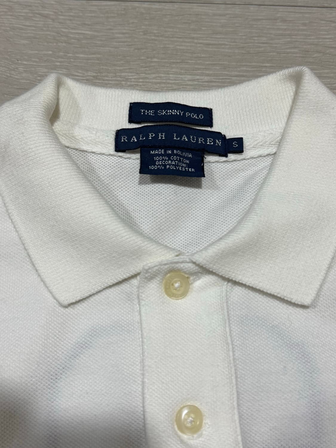 우먼) 폴로 랄프로렌 더블 빅포니 화이트  카라 반팔티 상품이미지4