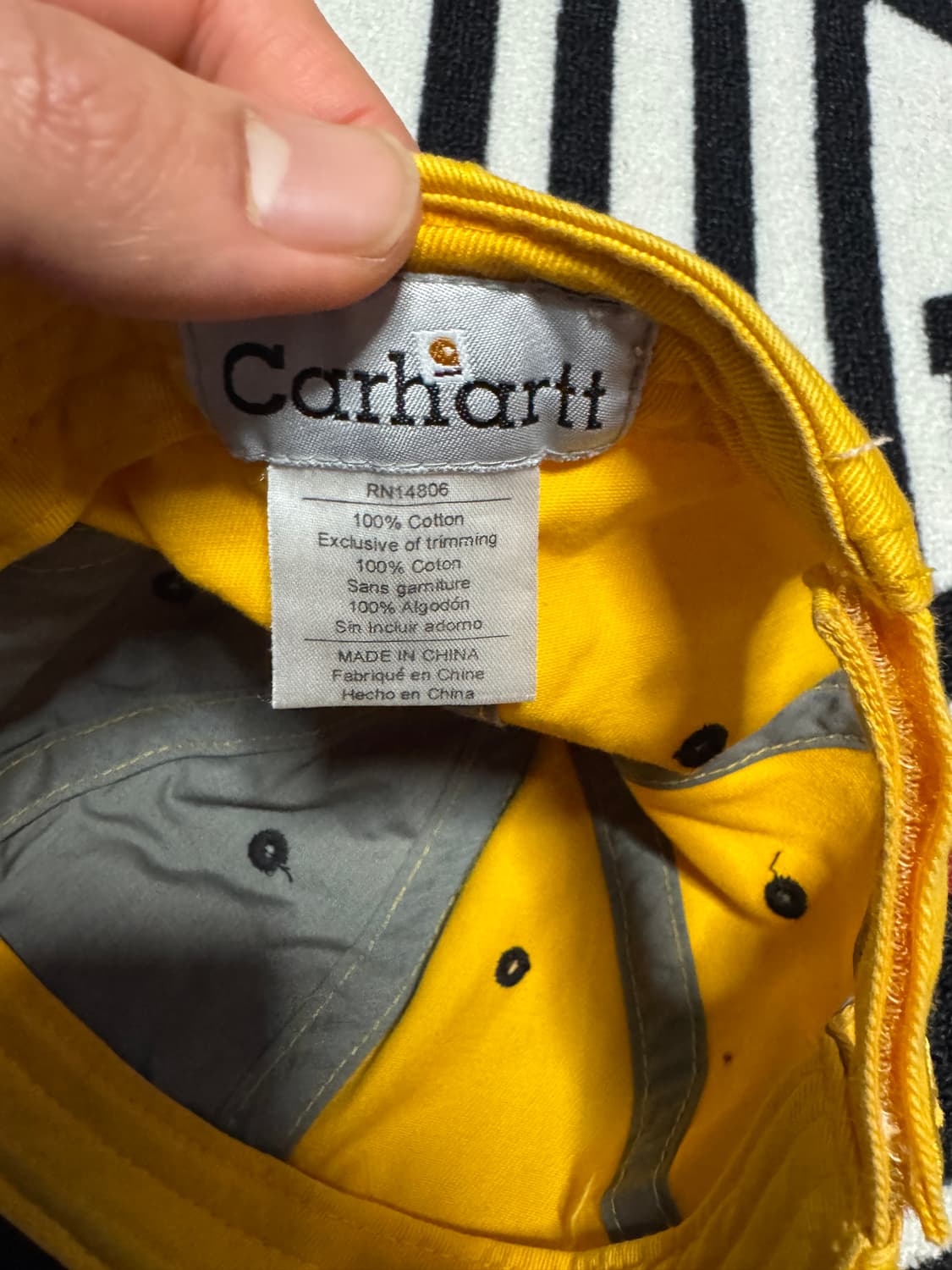 칼하트 벨크로 백 볼캡 옐로우 상품이미지6