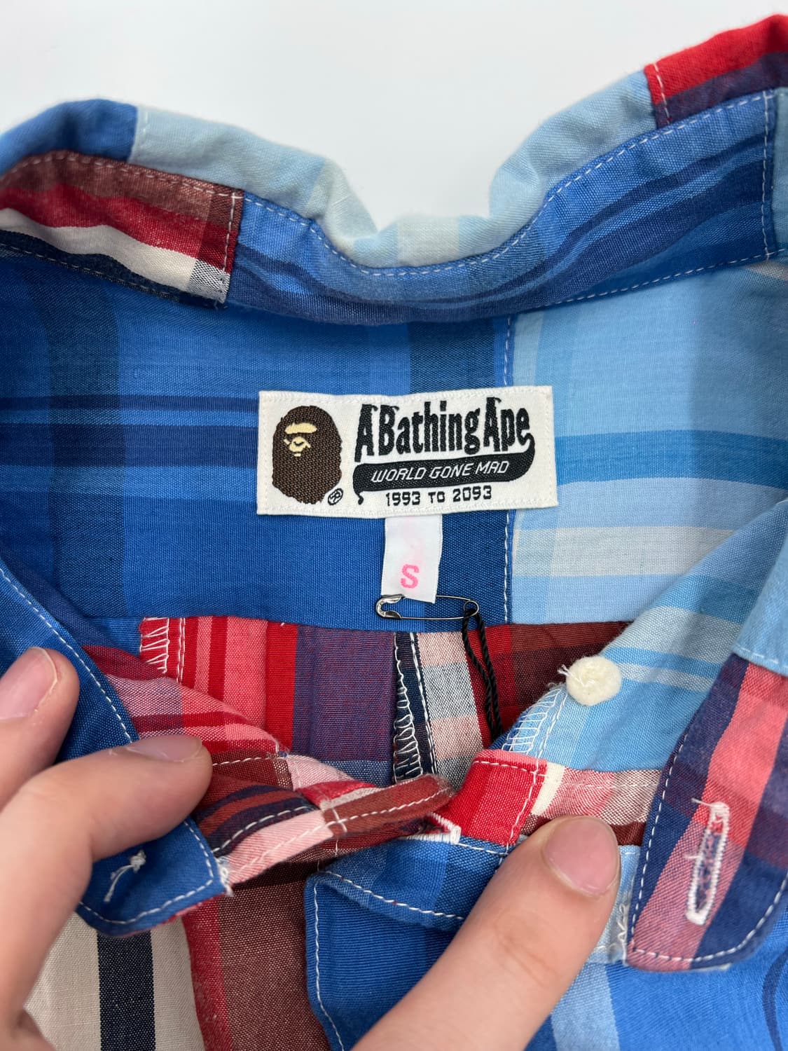 베이프 패치워크 원피스 상품이미지3