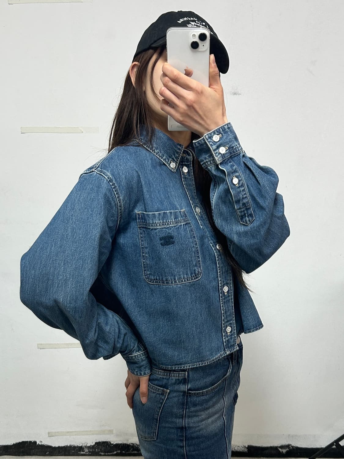 정품 셀린느 데님 셔츠 상품이미지2