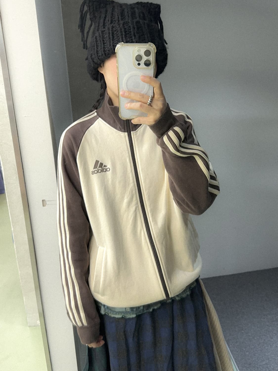adidas brown cotton zip up 상품이미지1