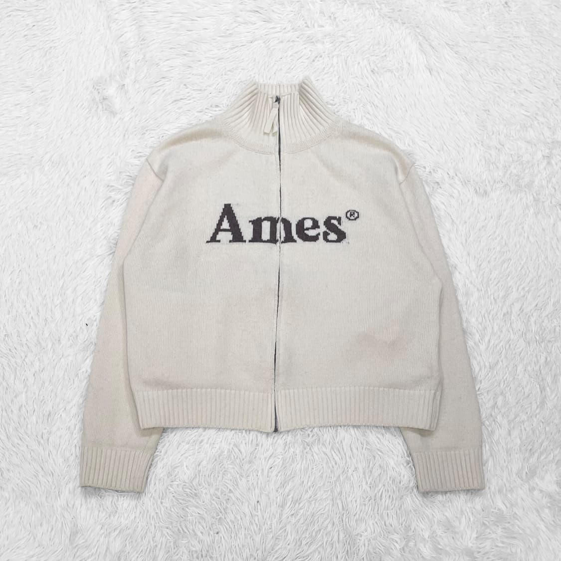 아메스 월드와이드 니트 집업 가디건 아이보리 상품이미지2