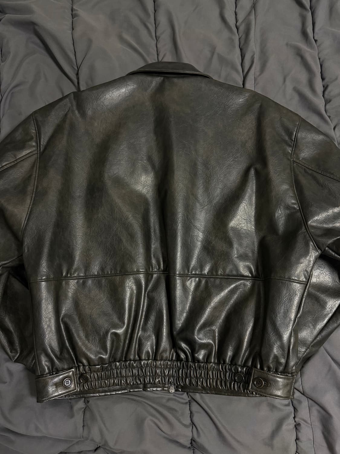 (L)아모멘토 25fw 신세틱 레더 자켓 상품이미지2