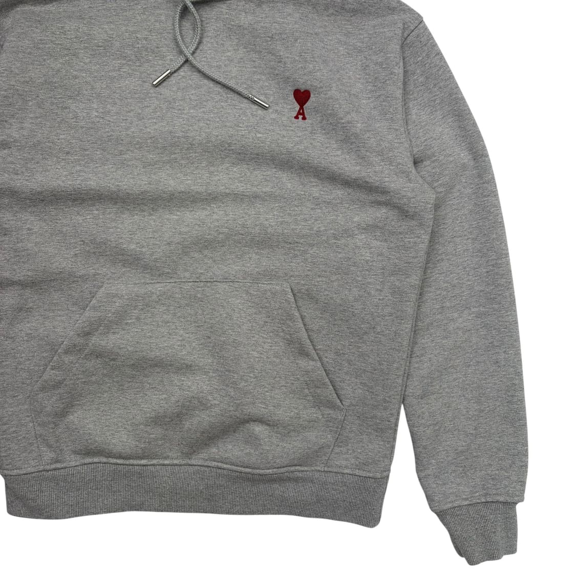 아미 스몰 하트 로고 그레이 후드티 S 상품이미지3