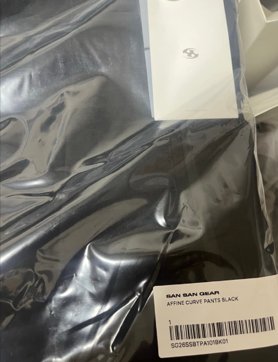(사이즈1)산산기어 어파인 커브 팬츠 블랙 (26SS) 새제품 팝니다 상품이미지4