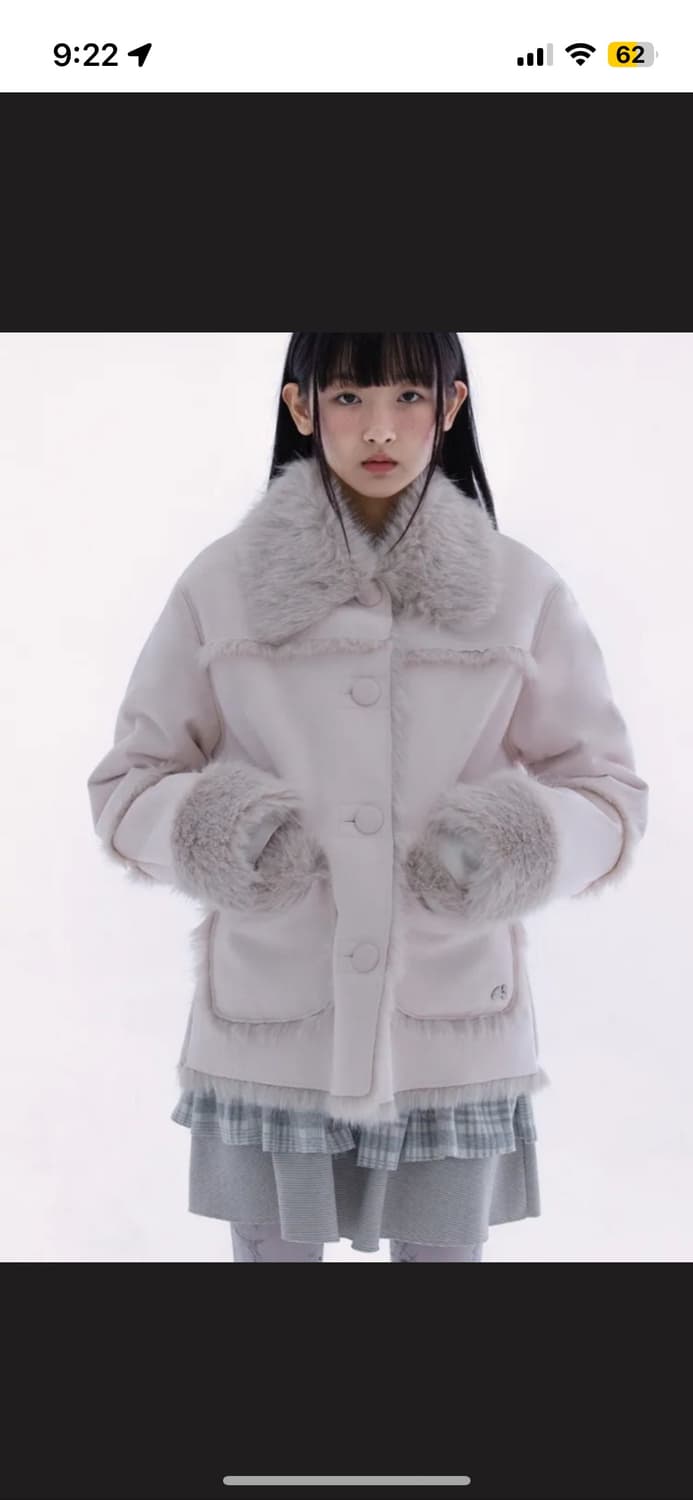 허그유어스킨 시어링 무스탕 자켓(핑크) 상품이미지1