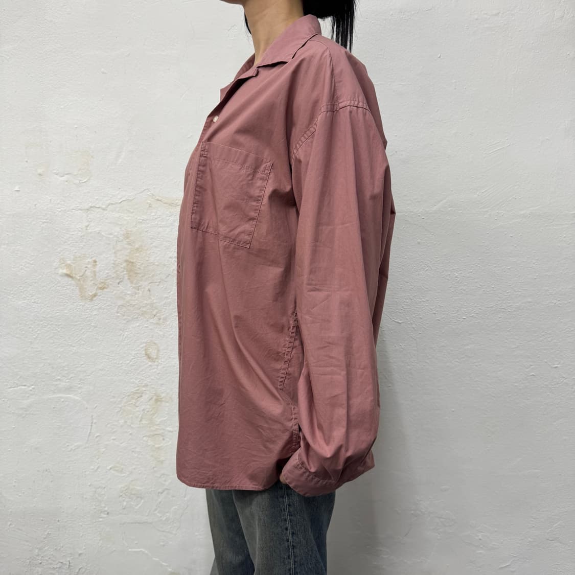 빔즈(B:MING by BEAMS) 인디핑크 코튼 오픈칼라 와이드 셔츠 상품이미지2