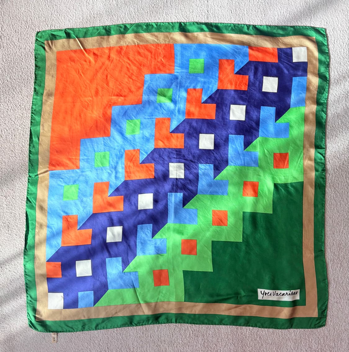 Yves Vacarisas 이브 바카리사 빈티지 실크 스카프 상품이미지1