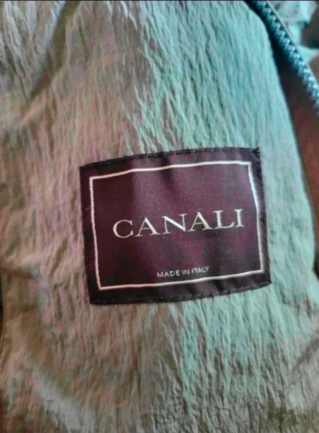 CANALI 카키색 폴리아미드 후드 바람막이 점퍼 50사이즈 상품이미지6