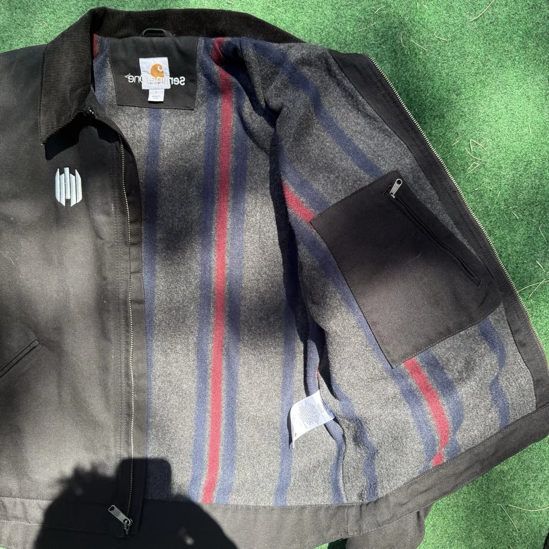 칼하트 블랭킷 라인 디트로이트 자켓 블랙 L 상품이미지4