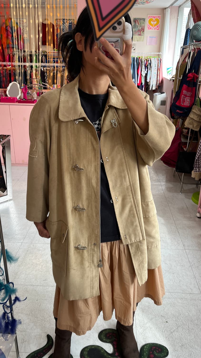 꾸레쥬 Courreges 베이지 스웨이드 미디 자켓 상품이미지6