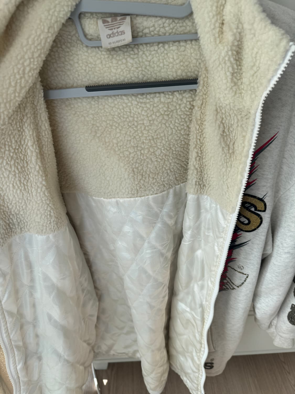 올드스쿨 빈티지 90년대 아디다스 x 데상트 플리스 후드집업 상품이미지8