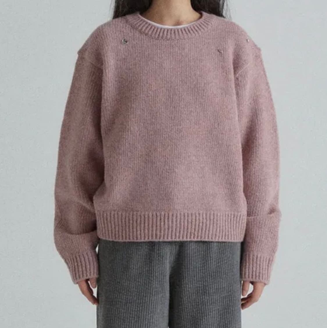 오헤시오 쉐틀랜드 울 니트 풀오버 핑크 FREE 상품이미지1