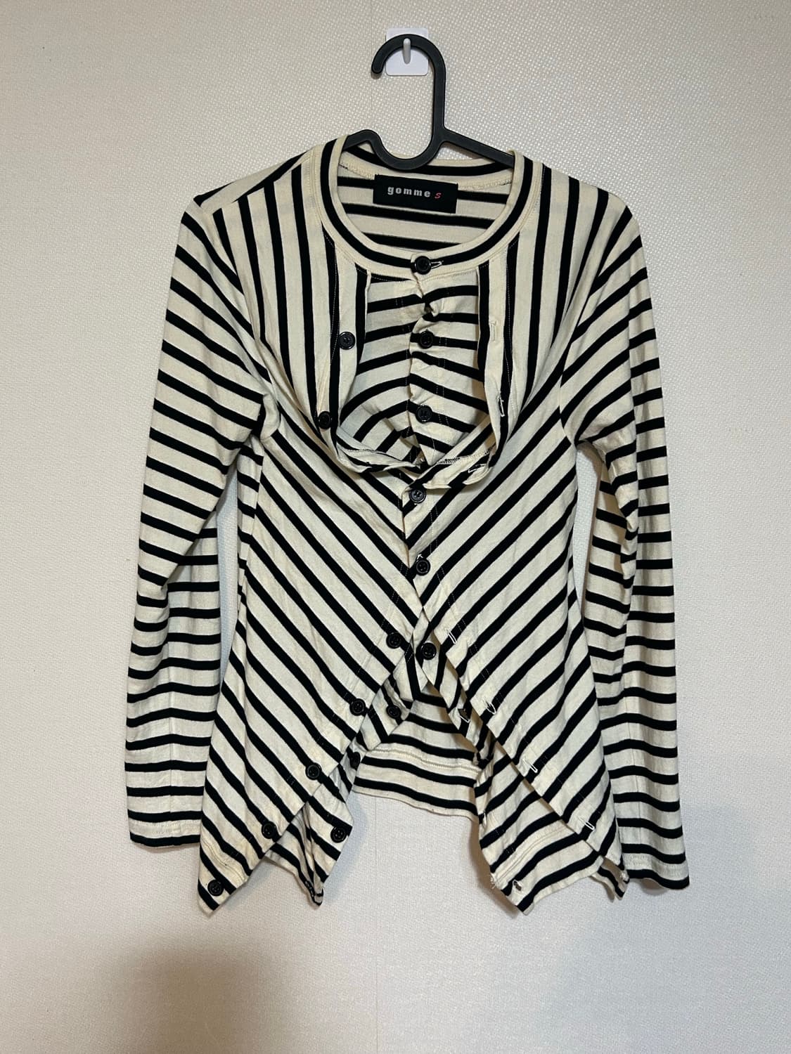 gomme 고무 스트라이프 가디건 M 상품이미지2