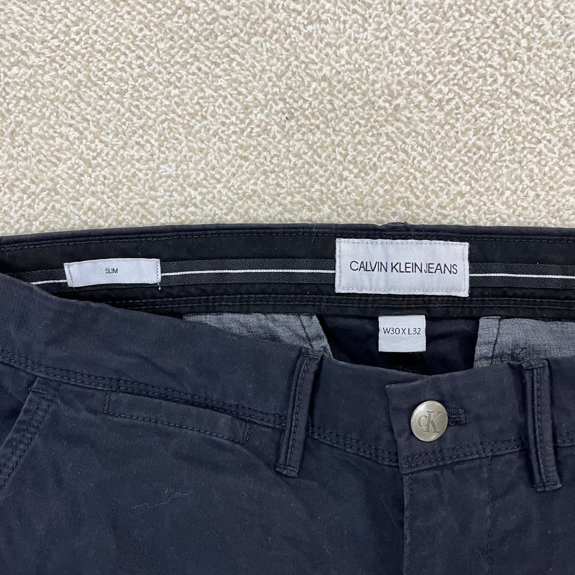[30] 캘빈클라인 진스 네이비 슬림핏 바지 0105M1 상품이미지3