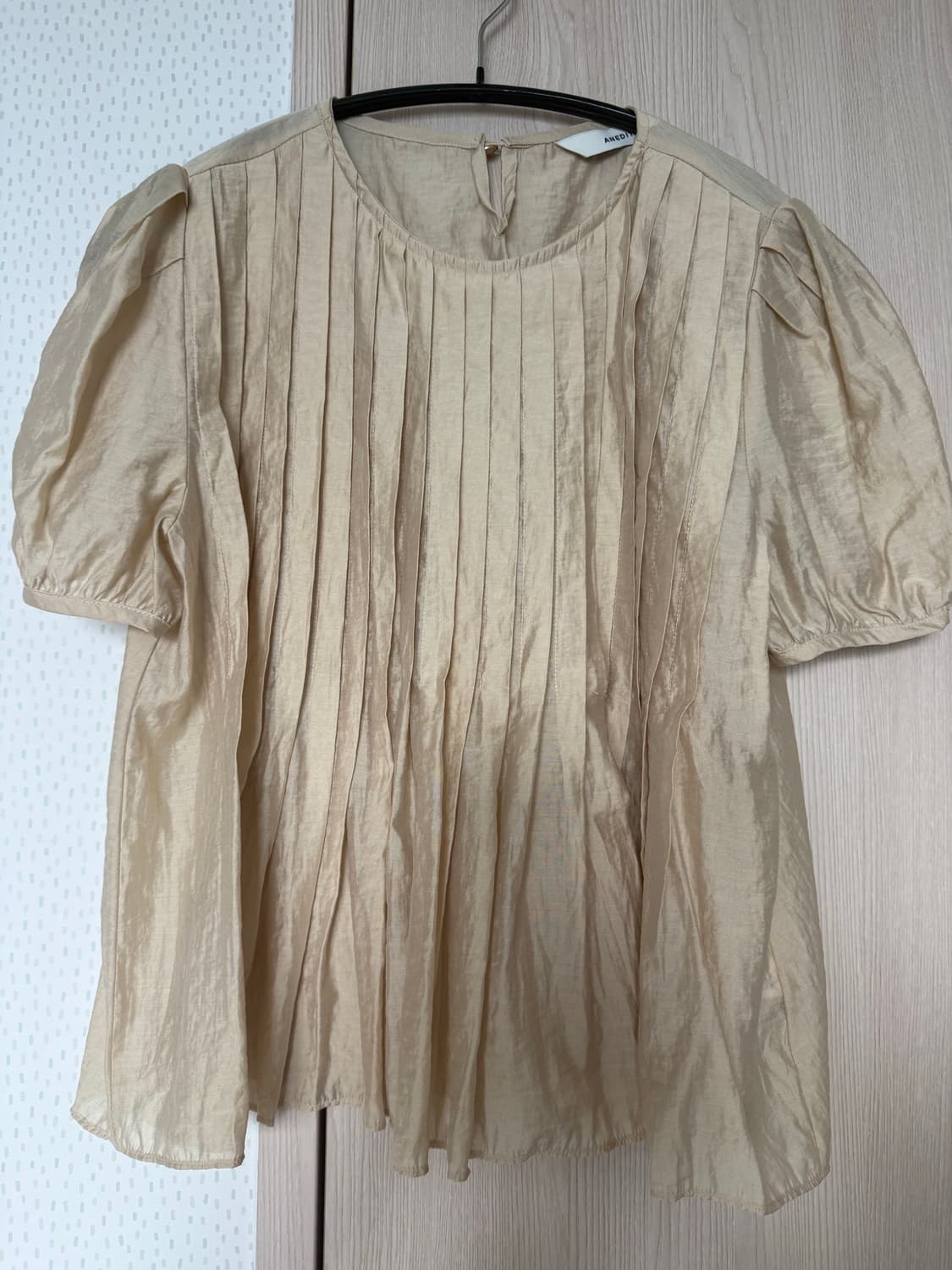 ANEDIT 핀턱 퍼프 블라우스 상품이미지1