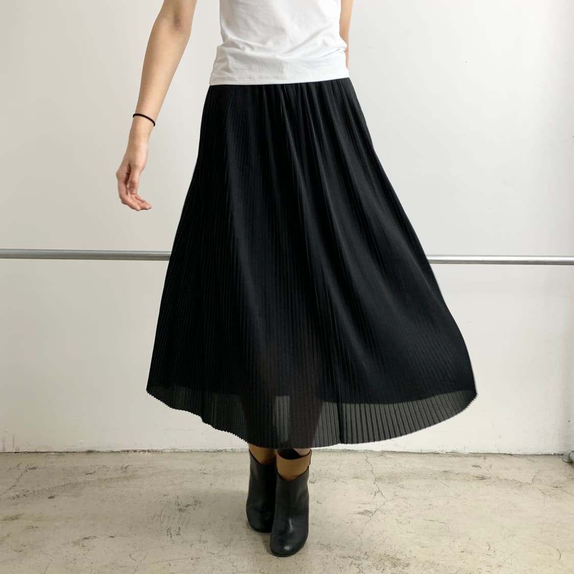 꼼데가르송 폴리 플리츠 롱 스커트 상품이미지1