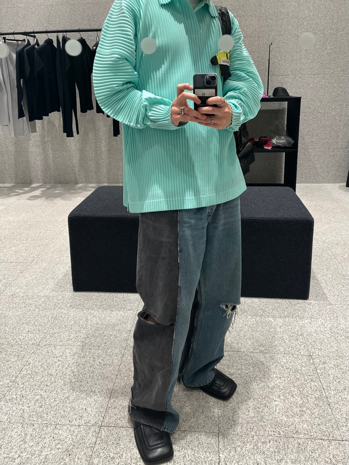 옴므플리세 오버사이즈 롱슬리브 pk 민트 4사이즈 상품이미지6