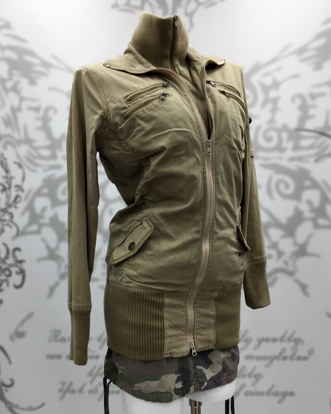 Grunge double zip jacket dress 상품이미지6