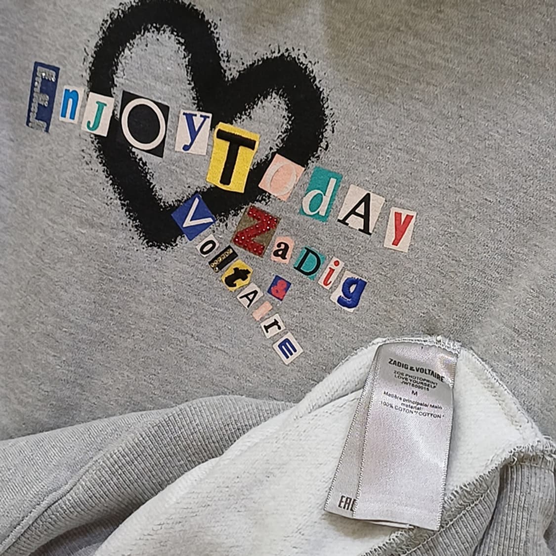 쟈딕앤볼테르 조이하트 기모 후드 티 여성 M 거의새것 사랑봉봉 상품이미지4