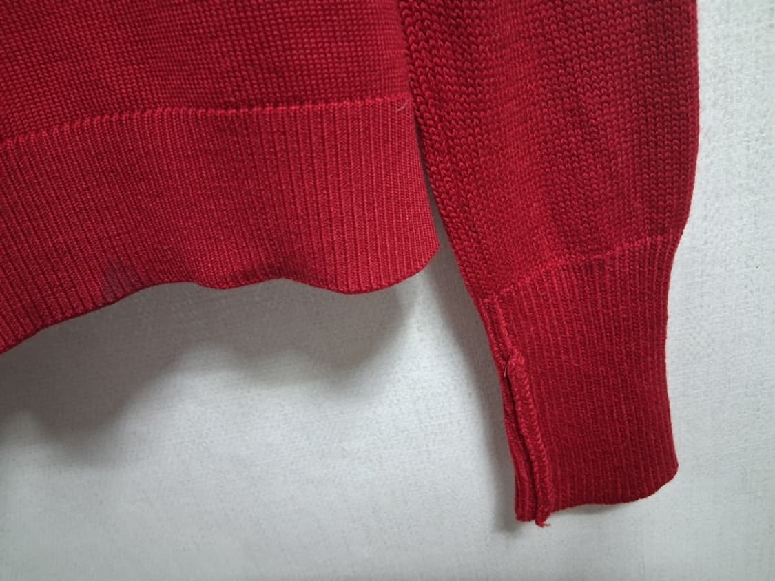 일본빈티지 버버리 다크레드 울니트 메리노울 부드러운 66 상품이미지9