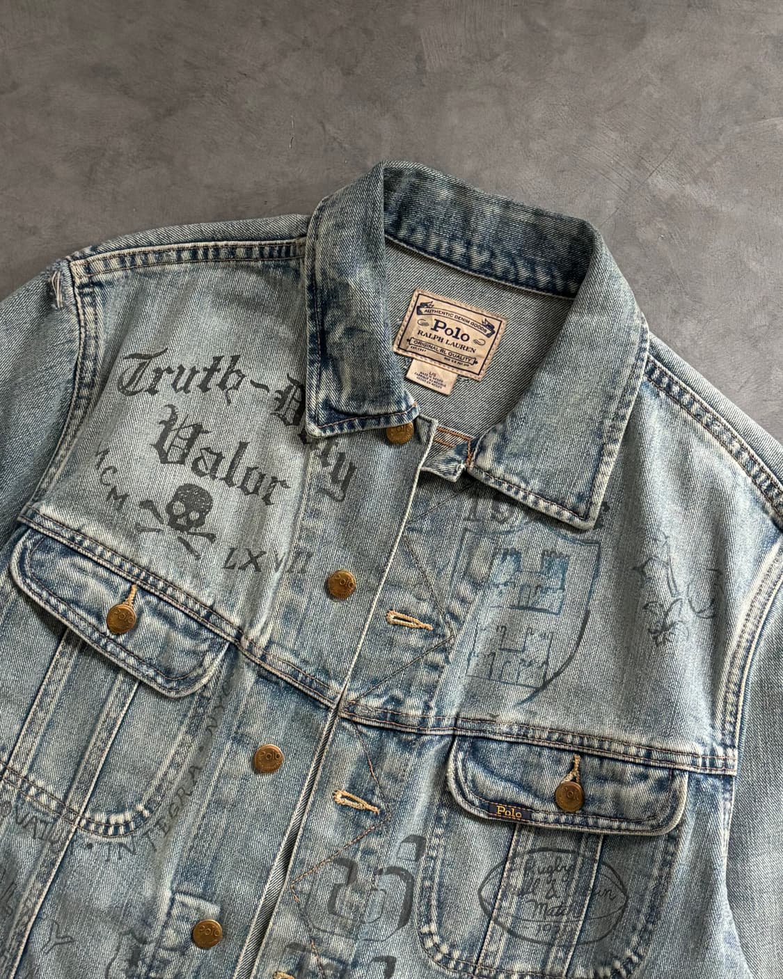 Polo 폴로 그래피티 데님 트러커 자켓 상품이미지4