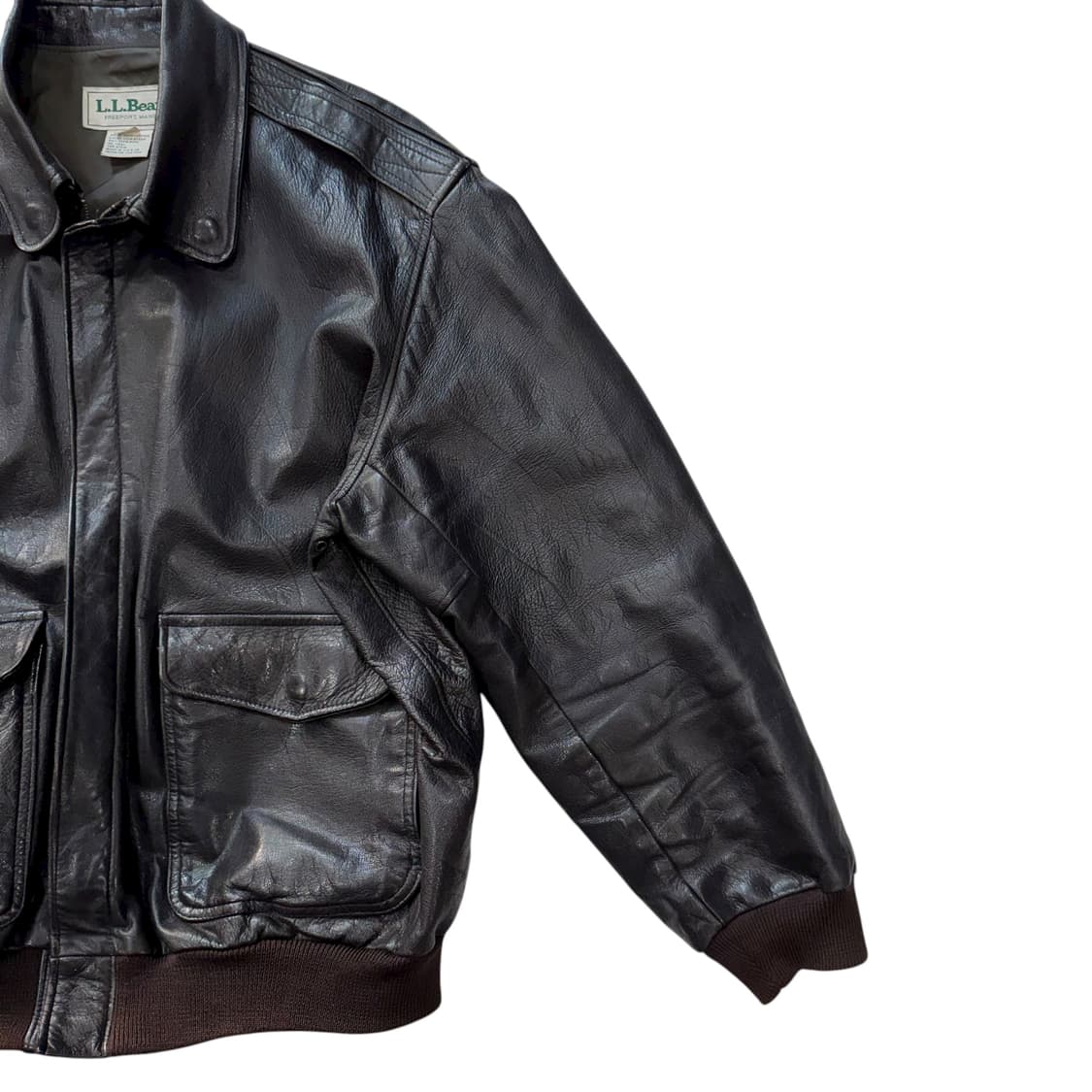 [105] 90's LL Bean A2 봄버 레더 자켓 상품이미지4