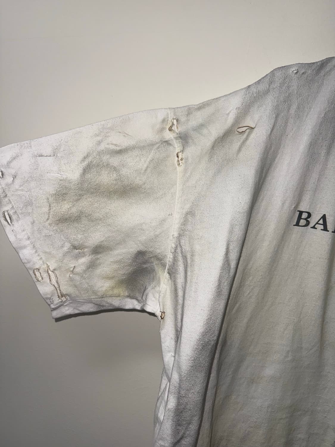 빈티지 발렌시아가 다스트레스드 데미지 워싱 반팔 상품이미지4