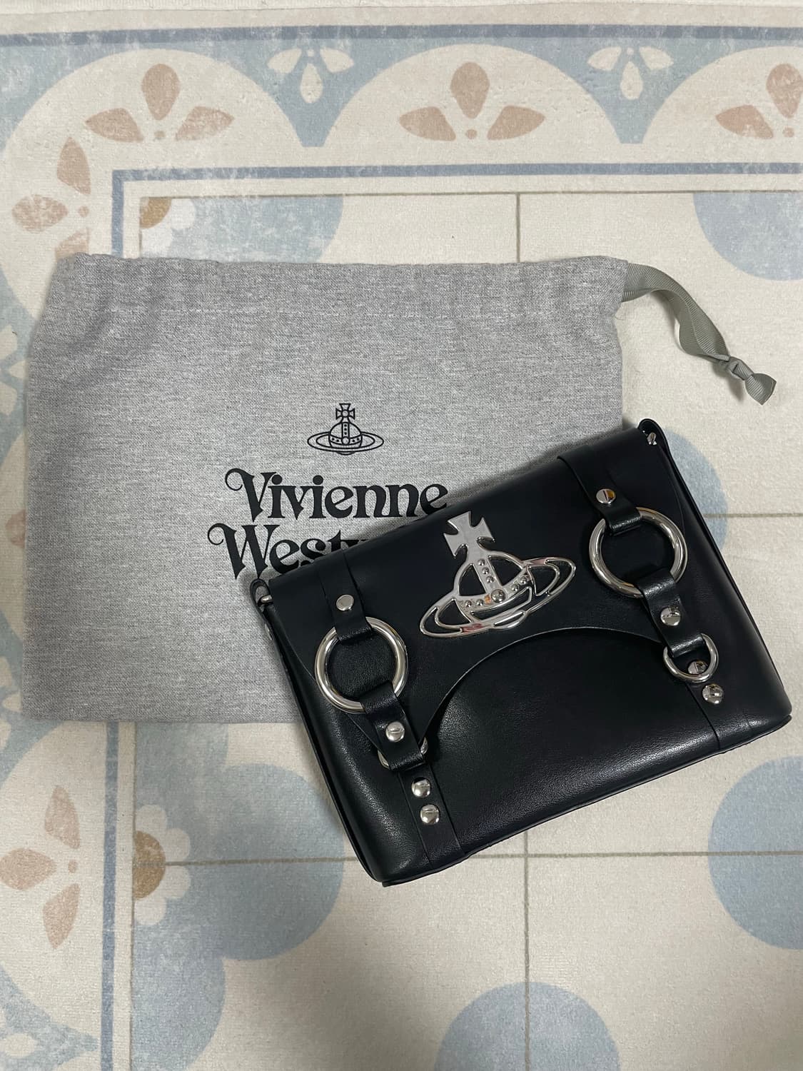  Vivienne Westwood satchel bag black 상품이미지6