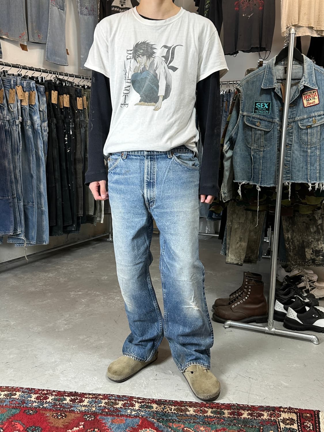 80's USA Made 빈티지 리바이스 517 오렌지탭 부츠컷 상품이미지2