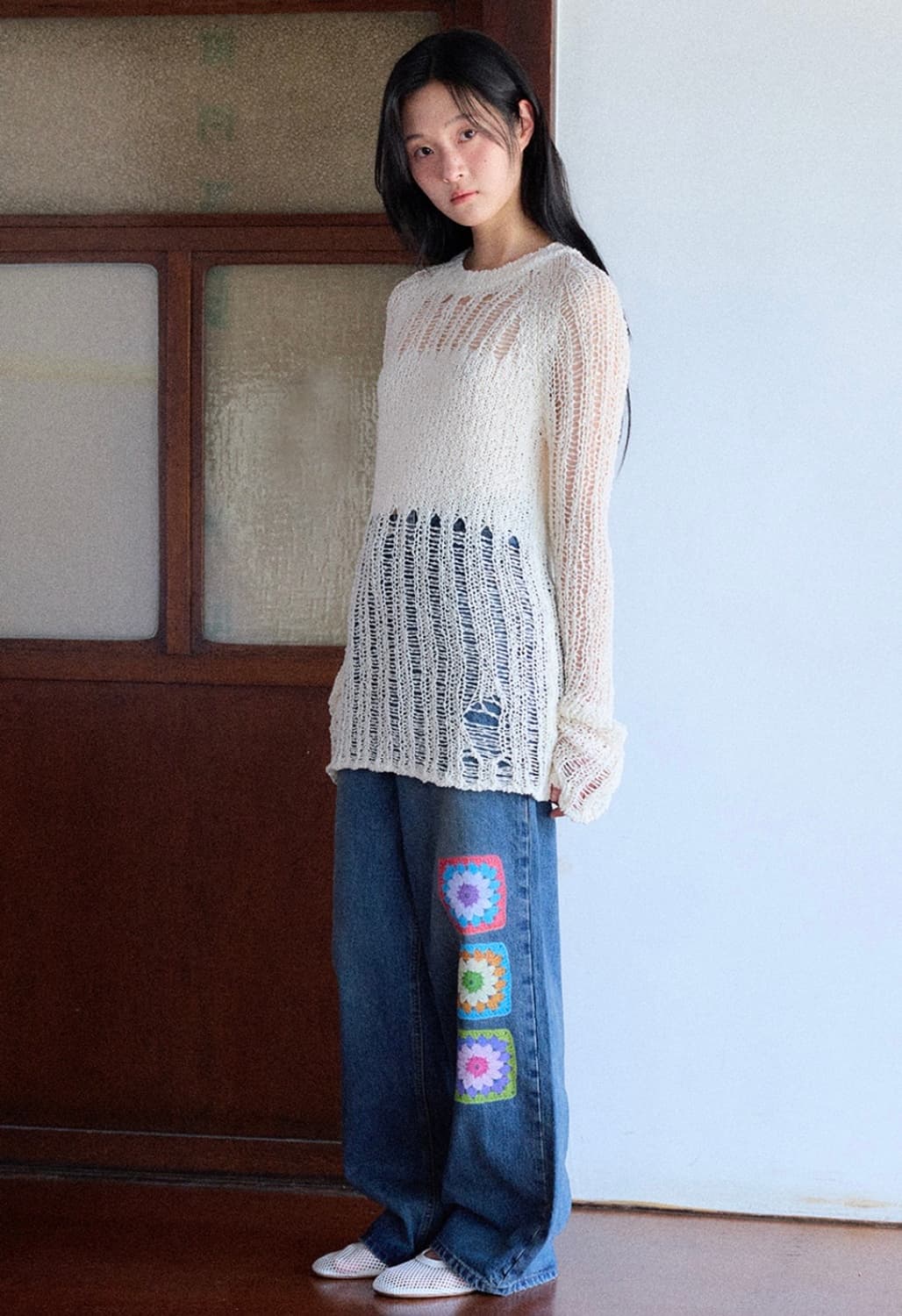 로씨로씨 X 그래피커스 Crochet Jeans 상품이미지3