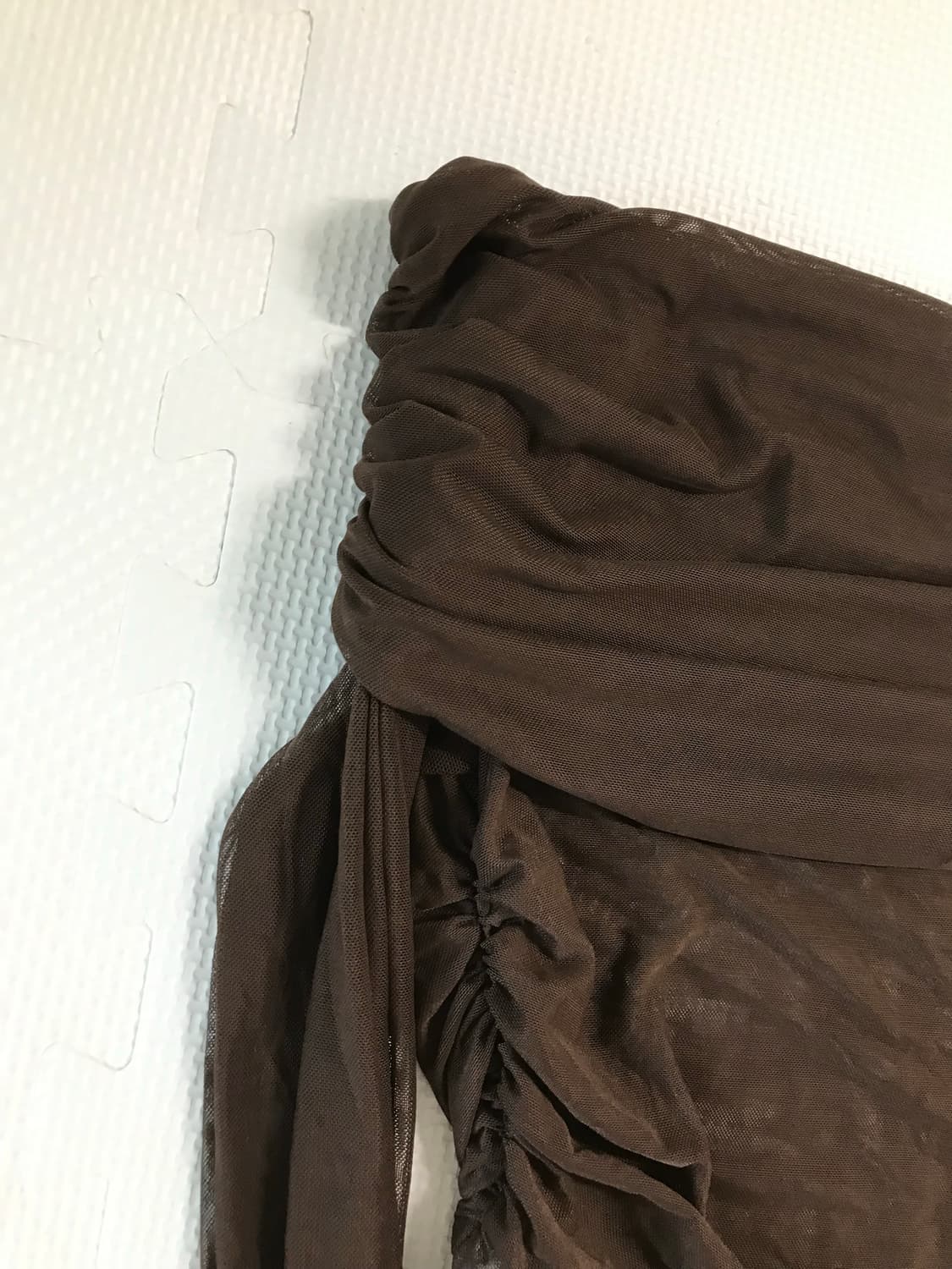 SHEIN 셔링 오픈숄더T 상품이미지2
