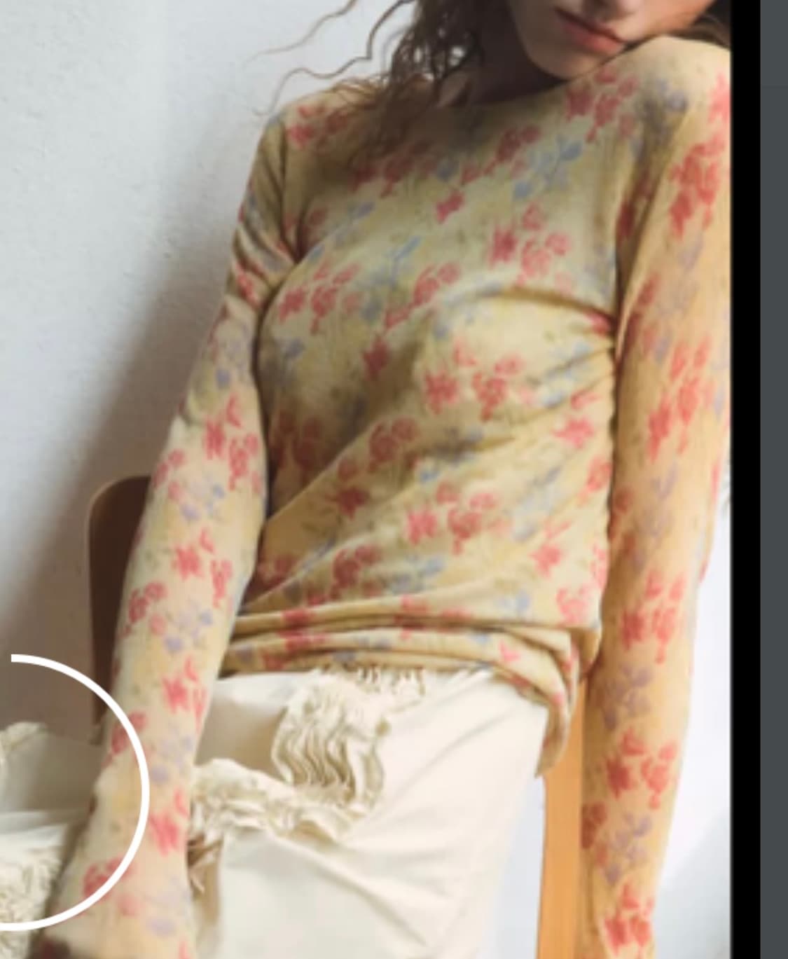 zara 자라 플로럴 패턴 니트탑 상품이미지1