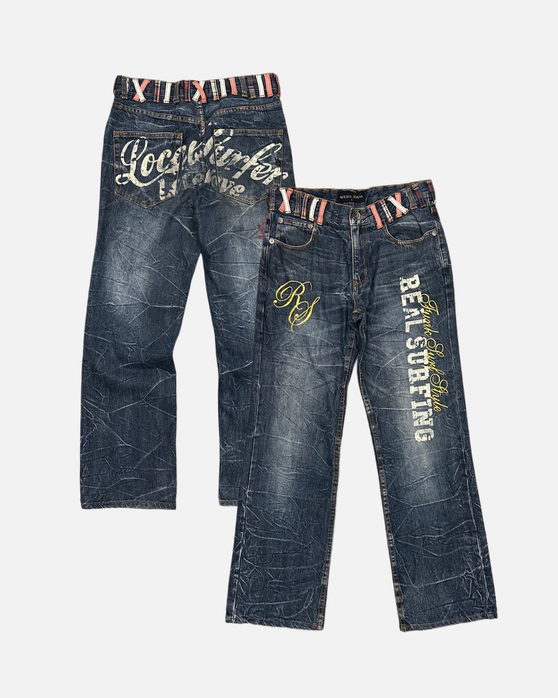 NYLAUS beltloop detail printing jean 상품이미지1