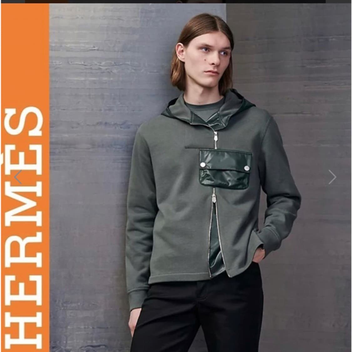 HERMES 에르메스 더블 집업 유틸리티 플리스 기모 후드 점퍼 상품이미지9