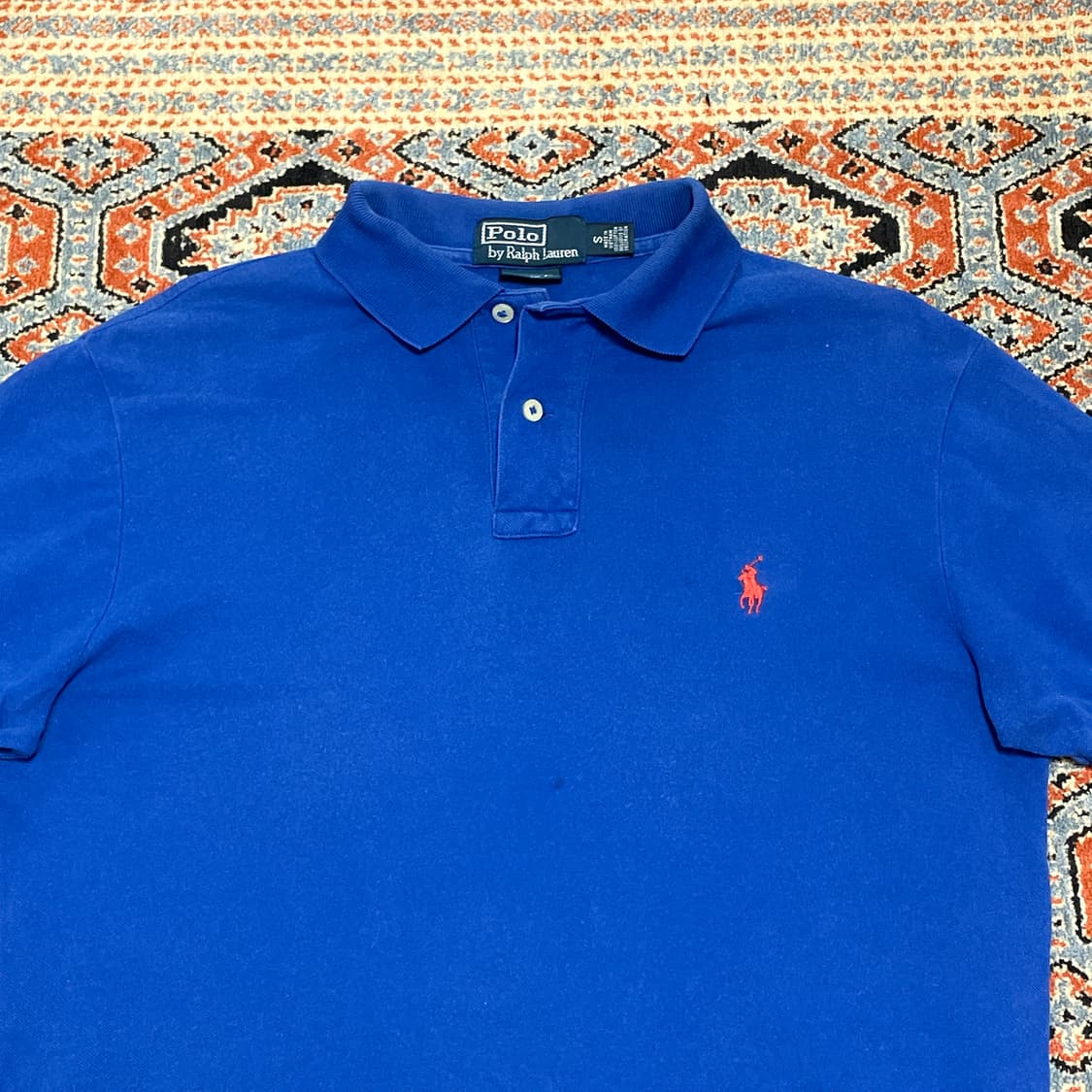 폴로랄프로렌 블루 반팔 카라티셔츠 남성S 상품이미지2