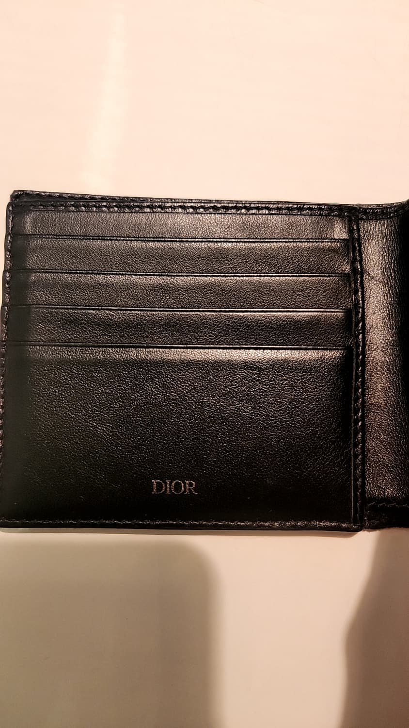 [정품/os] 디올 오블리크 반지갑 블랙 상품이미지4