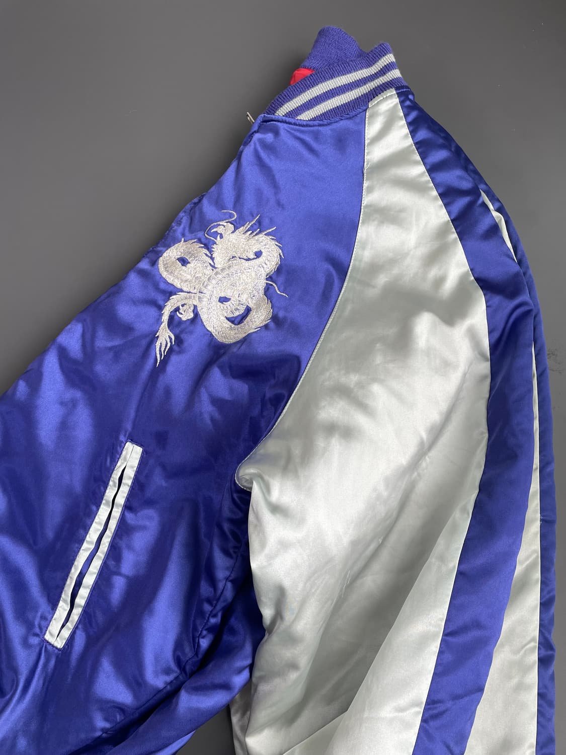 [L] 호시히메 드래곤 자수 스카쟌 일본 빈티지 스카잔 자켓 상품이미지5