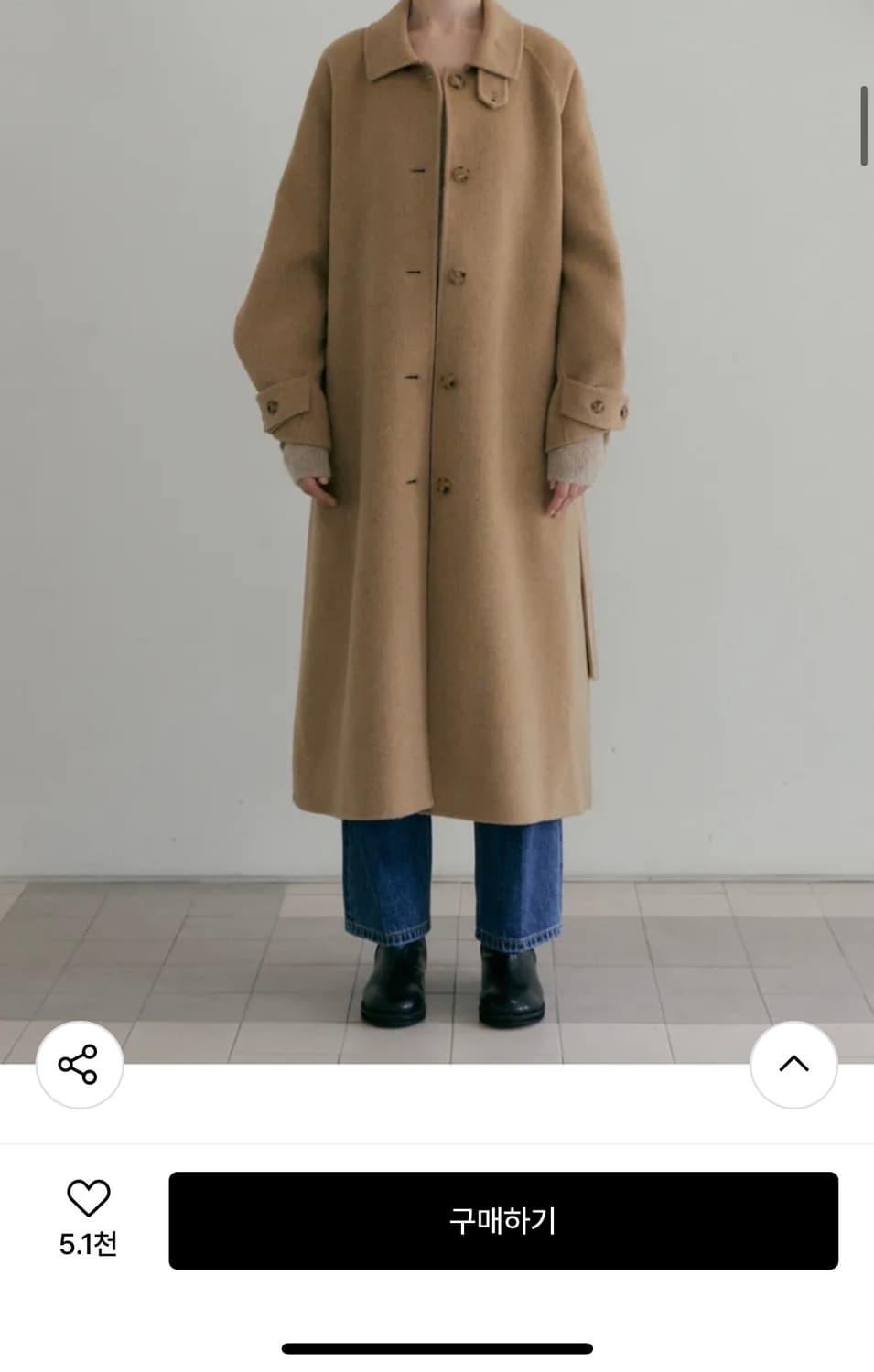 링서울 울 트렌치코트 카멜 s사이즈 미개봉새상품 상품이미지2